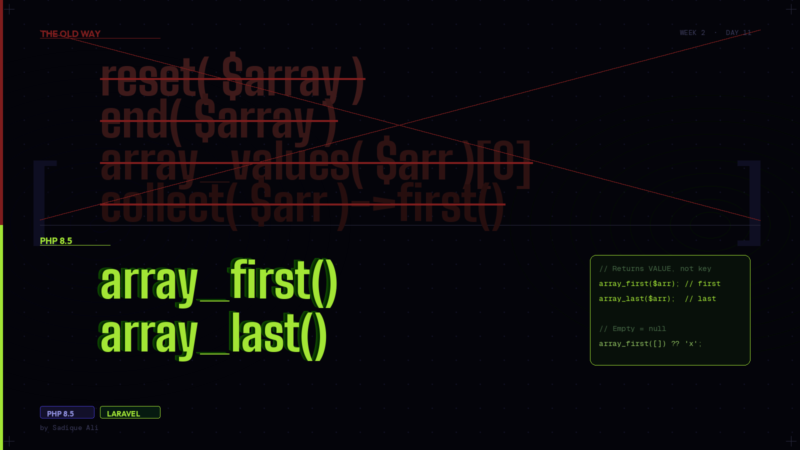 PHP 8.5’s array_first() and array_last() — Small Functions, Big Impact in Laravel