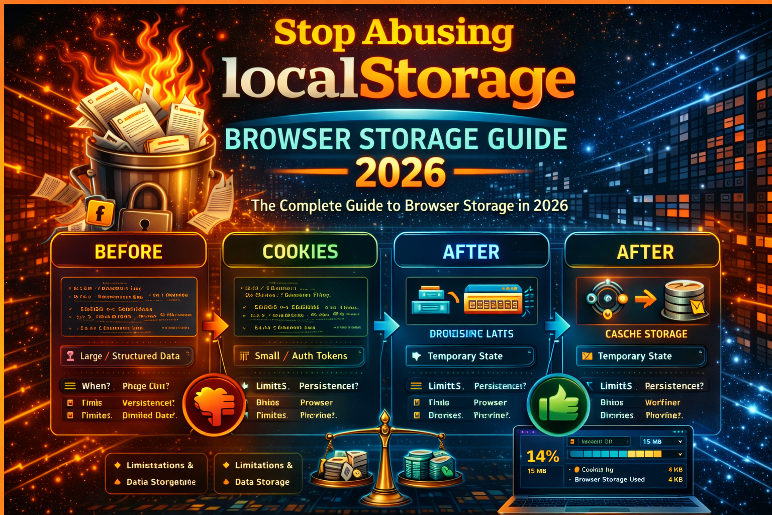Stop Abusing localStorage: The Complete Guide to Browser Storage in 2026