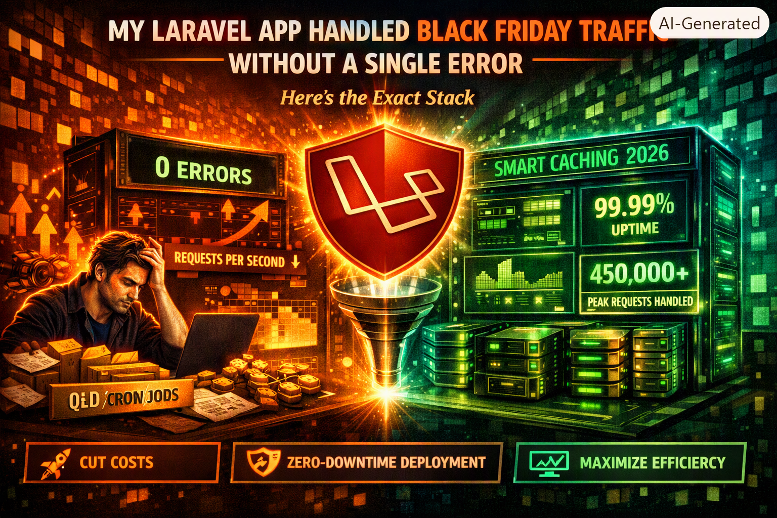 My Laravel App Handled Black Friday Traffic Without a Single Error — Here’s the Exact Stack