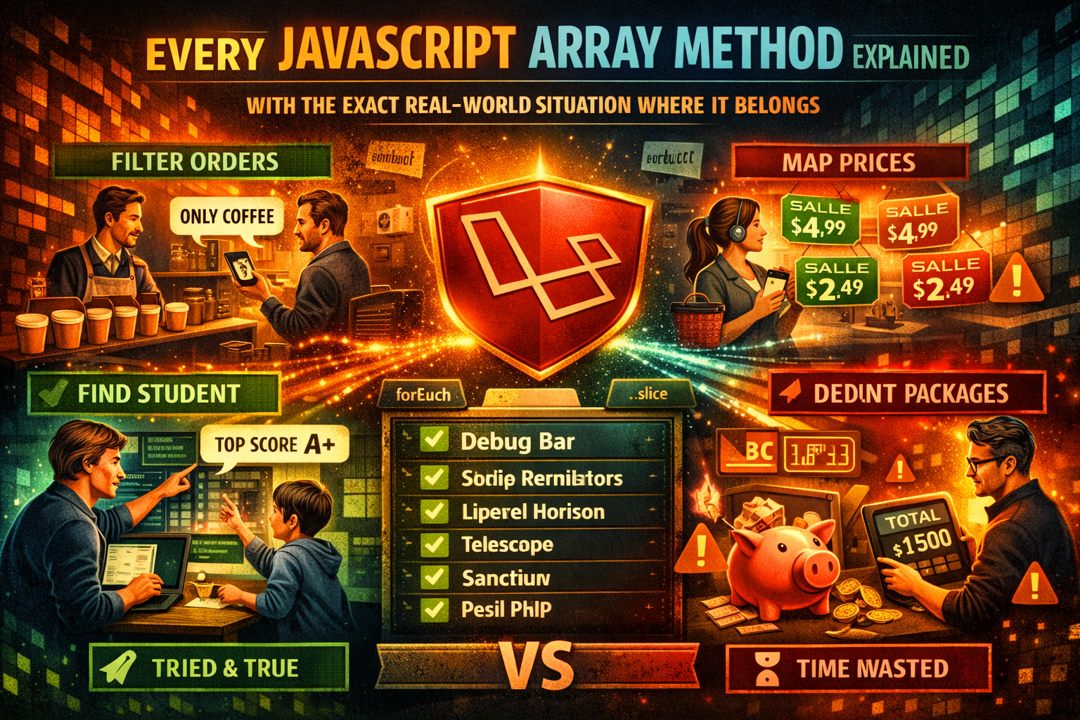 Every JavaScript Array Method Explained With the Exact Real-World Situation Where It Belongs