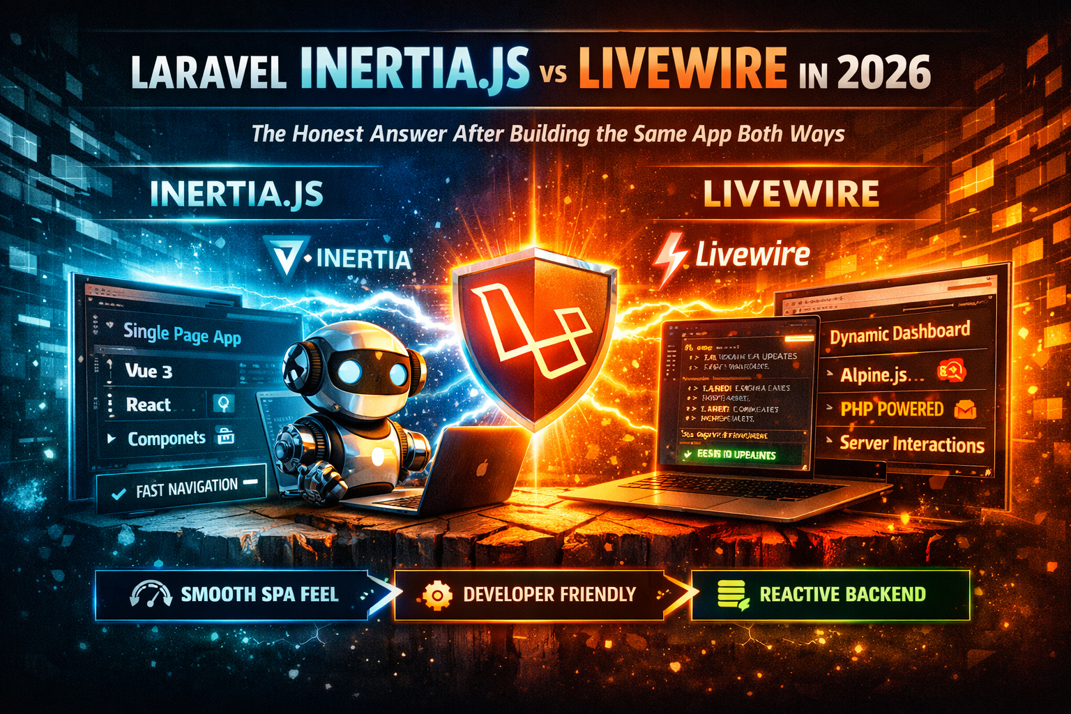 Laravel Inertia.js vs Livewire in 2026: The Honest Answer After Building the Same App Both Ways