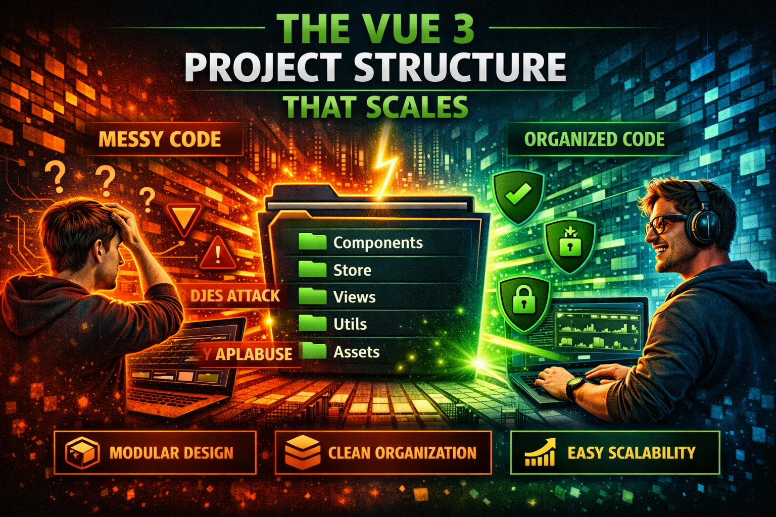 The Vue 3 Project Structure That Scales to 100 Components Without Becoming a Maze