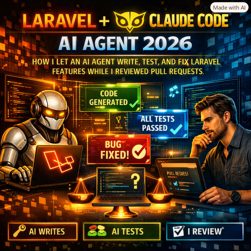 Laravel + Claude Code in 2026: How I Let an AI Agent Write, Test, and Fix My Laravel Features While I Reviewed Pull Requests