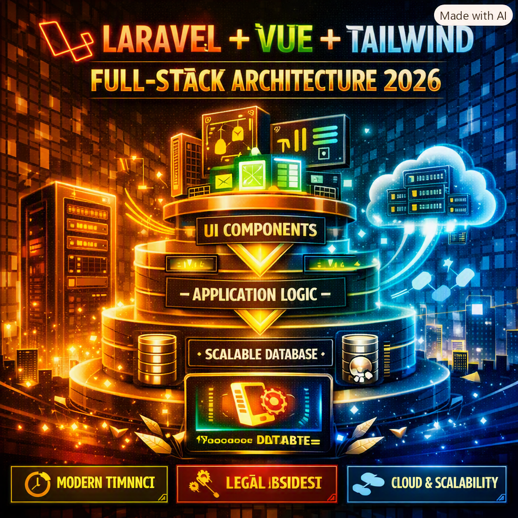 Building a Full-Stack App With Laravel + Vue + Tailwind in 2026: The Architecture That Scales Without Fighting Itself