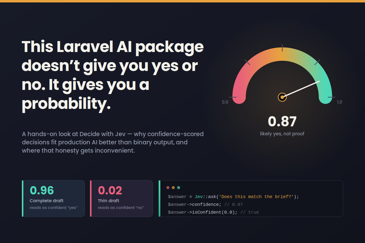 This Laravel AI Package Doesn’t Give You Yes or No. It Gives You a Probability